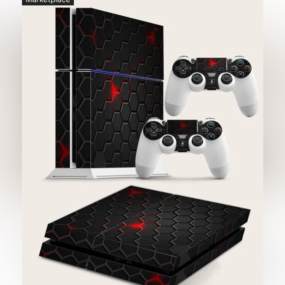 Geometric Pattern Game Console Sticker Compatible With PS4 - Picture 5 of 7